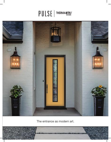 Therma-Tru Pulse modern entry doors brochure - contemporary designs with clean lines and glass panels