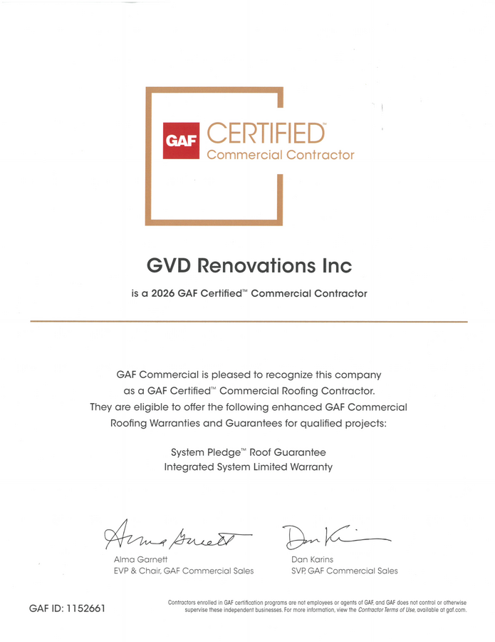 GAF Certified™ Commercial Contractor